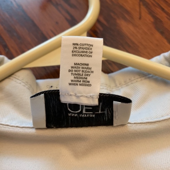 Ann Taylor Loft Off-White Jacket with Black Trim - Picture 10 of 12